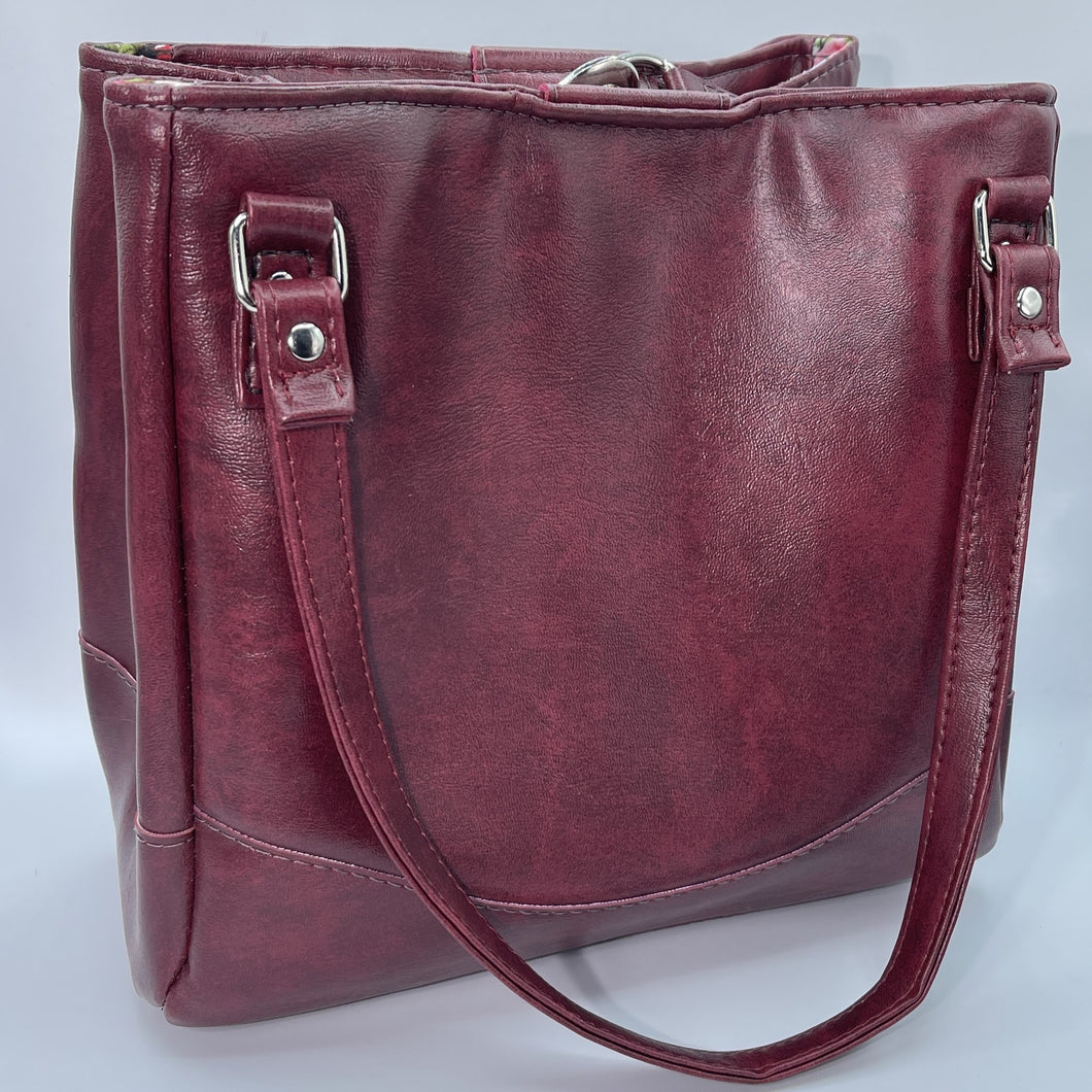 Burgundy Charlotte Tote Bag